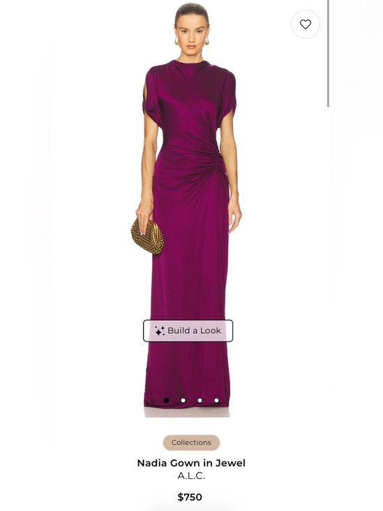 A.L.C. Dresses & Skirts - NWT A.L.C. Nadia Ruched Maxi Gown in Jewel Plum
